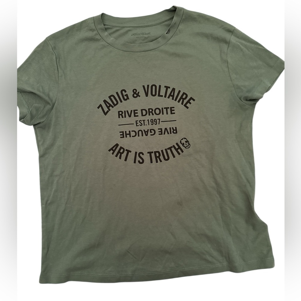 NEW  Zadig & Voltaire Green Graphic T-Shirt